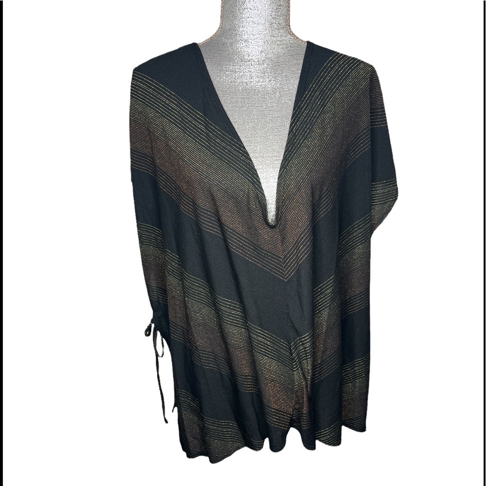 J Valdi Swim Cover Up Black Size Small